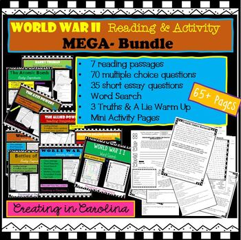 Preview of World War II Reading & Activity MEGA BUNDLE- No Prep! WWII