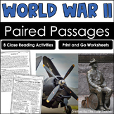 World War II Reading Comprehension Paired Passages Close R