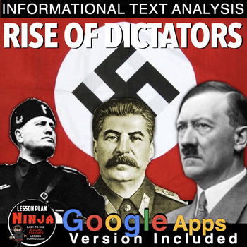 Preview of World War 2 Rise of Dictators Info Text Analysis(WWII) + Google Apps Version