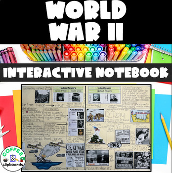 Preview of World War II Interactive Notebook Scrapbook Activity SS5H4 - WWII