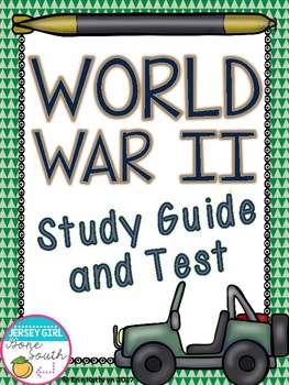 Preview of World War II Study Guide and Test (WWII, WW2)
