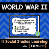 World War II Task Cards Boom Cards | Distance Learning