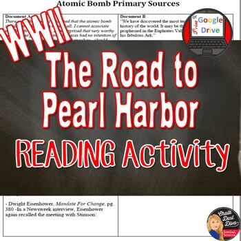 Preview of WORLD WAR II - The Road to PEARL HARBOR | Reading Activity | Print & Digital