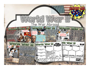 Preview of World War II- The War Abroad: PowerPoint and Student Infographic Notes