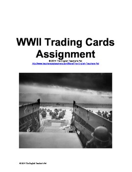 Preview of World War II Trading Cards Assignment