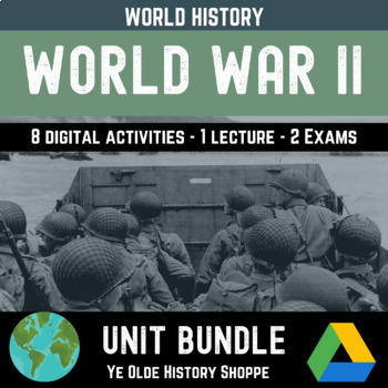Preview of World War II Unit World History - Digital and No Prep - WWII Lessons No Prep