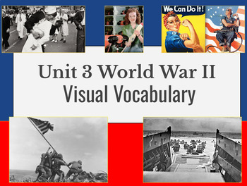 Preview of World War II Visual Vocabulary Activity