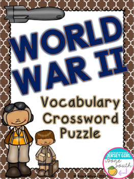Preview of World War II Vocabulary Crossword Puzzle Activity