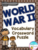 World War II Vocabulary Crossword Puzzle Activity