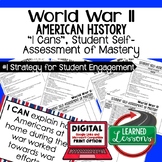 World War II (WWII) I Cans Student Self Assessment Mastery