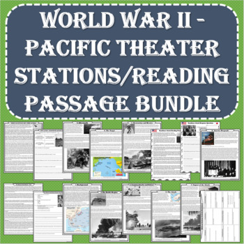 Preview of World War II - Pacific Theater Stations/Reading Passage BUNDLE (PDF and Digital)