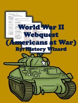 Preview of World War II Webquest (Americans at War)