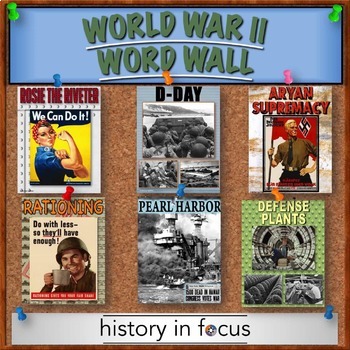 Preview of World War II Word Wall