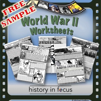 Preview of World War II Worksheets Freebie