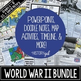 World War II (World War 2) Bundle of Lessons, Maps, Doodle
