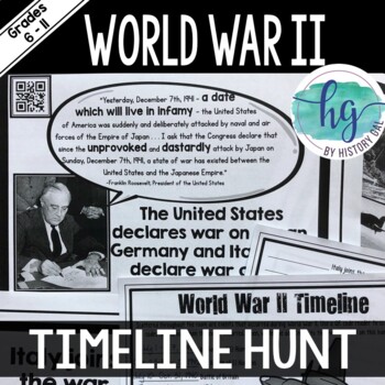 Preview of World War 2 (World War II) Timeline Activity