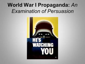 Preview of World War One All Quiet Propaganda Poster Powerpoint Presentation