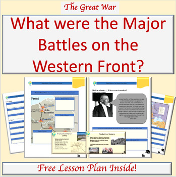 Preview of World War One Battles Lesson Plan | Western Front | Verdun | Great War | Somme