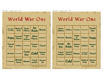 Preview of World War One Bingo