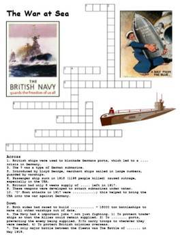 Preview of World War One Crossword Pack of 10