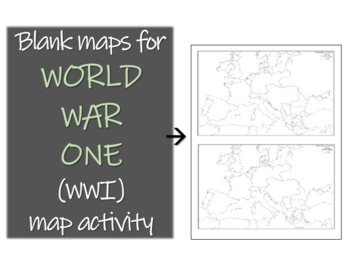Preview of World War One Map Activity