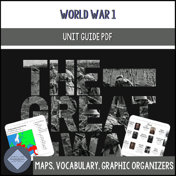 Preview of World War One PDF - Maps and Activities Packet