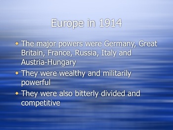 Preview of World War One Powerpoint