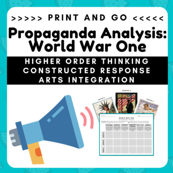 World War One: Propaganda Poster Analysis by Inquire x Inspire | TpT