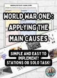 World War One (WWI): Applying the MAIN Causes