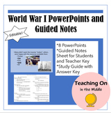 World War I PowerPoints and Guided Notes | Study Guide