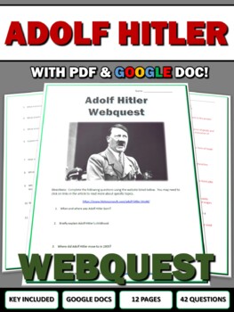 World War Two Dictators (WWII) Webquest Bundle - Hitler, Stalin