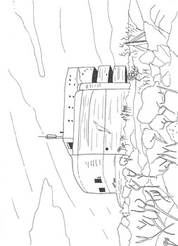 Preview of World War Two: German Bunker: The Odeon: Colouring Worksheet