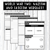 World War Two: Nazism and Fascism homework webquest