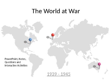 Preview of World War Two Comprehensive Unit of Work - PowerPoint Presentation