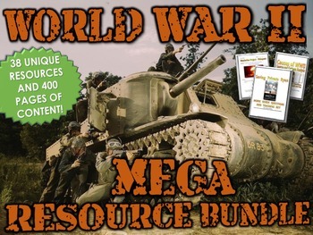 Preview of World War II (WWII) MEGA Resource Bundle - Project, Analysis, PPT's, Webquest