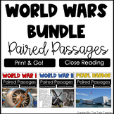 World Wars Reading Comprehension Paired Passages BUNDLE Cl