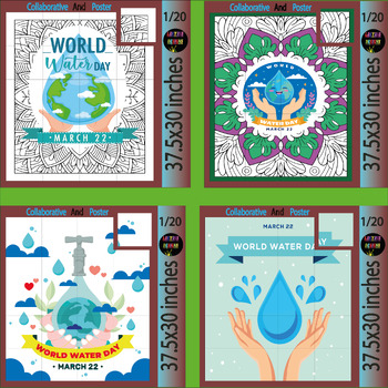 Preview of World Water Day ACTIVITIES - Collaborative Poster and Bulletin Board Project Bun