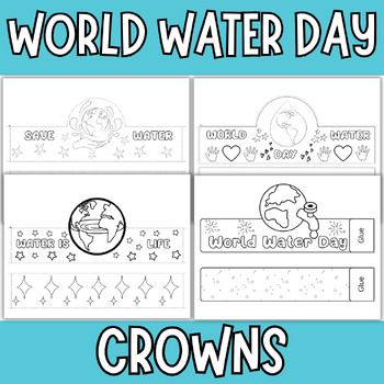 Preview of World Water Day Crown Craft Party Headband Hat | Water Day Predictions