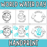 World Water Day Handprint Art, Keepsake Art, Water Day Cra