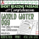 World Water Day, March 22 Spring Nonfiction Reading Passag