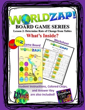 Preview of {World Zap Board Game} Determine Rate of Change from Tables