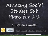 Amazing Social Studies Sub Plans for 1:1 Devices  (3-Lesso