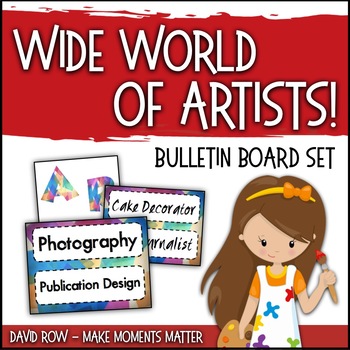 Preview of World of Artists - Careers in Art Bulletin Board & Word Wall