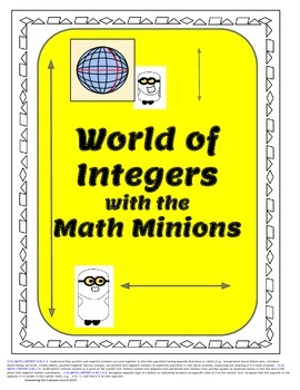 Preview of Positive and Negative Concepts, World of Integers with the Math Minions