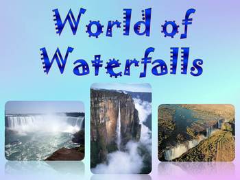 Preview of Waterfalls Angel Victoria Niagara Iguazu PowerPoint distance learning
