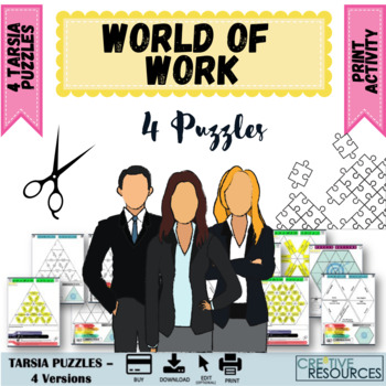 Preview of World of Work Printable Tarsia Puzzles