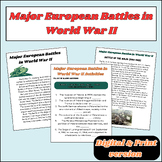 World war 2 D-Day Reading  Comprehension & Worksheets , Eu
