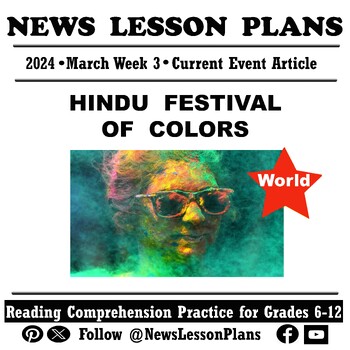 Preview of World_Holi Hindu Festival of Colors_Current Events Reading Comprehension