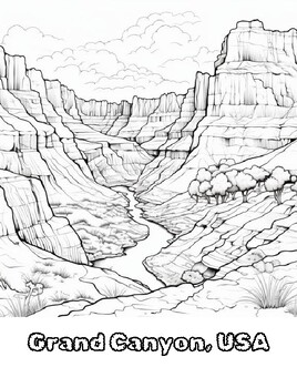 Preview of Worldly Wonders: A Global Landscape Colouring Book 60 Unique Pages