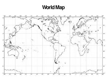 World Map Longitude Latitude Map By Steven S Social Studies Tpt
